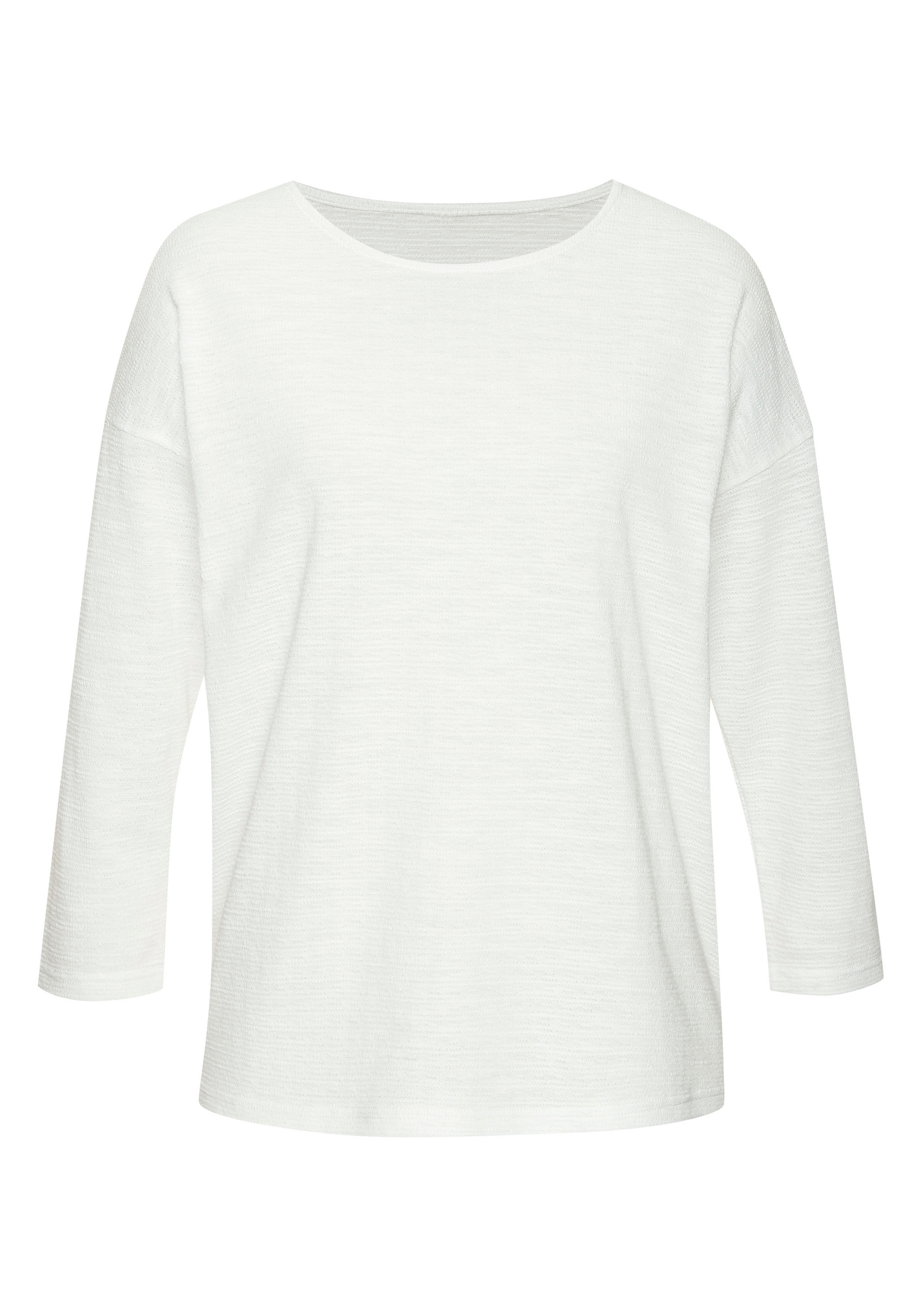 Vivance Langarmshirt »mit modischer Struktur«, aus bügelfreier Qualität mit Baumwolle