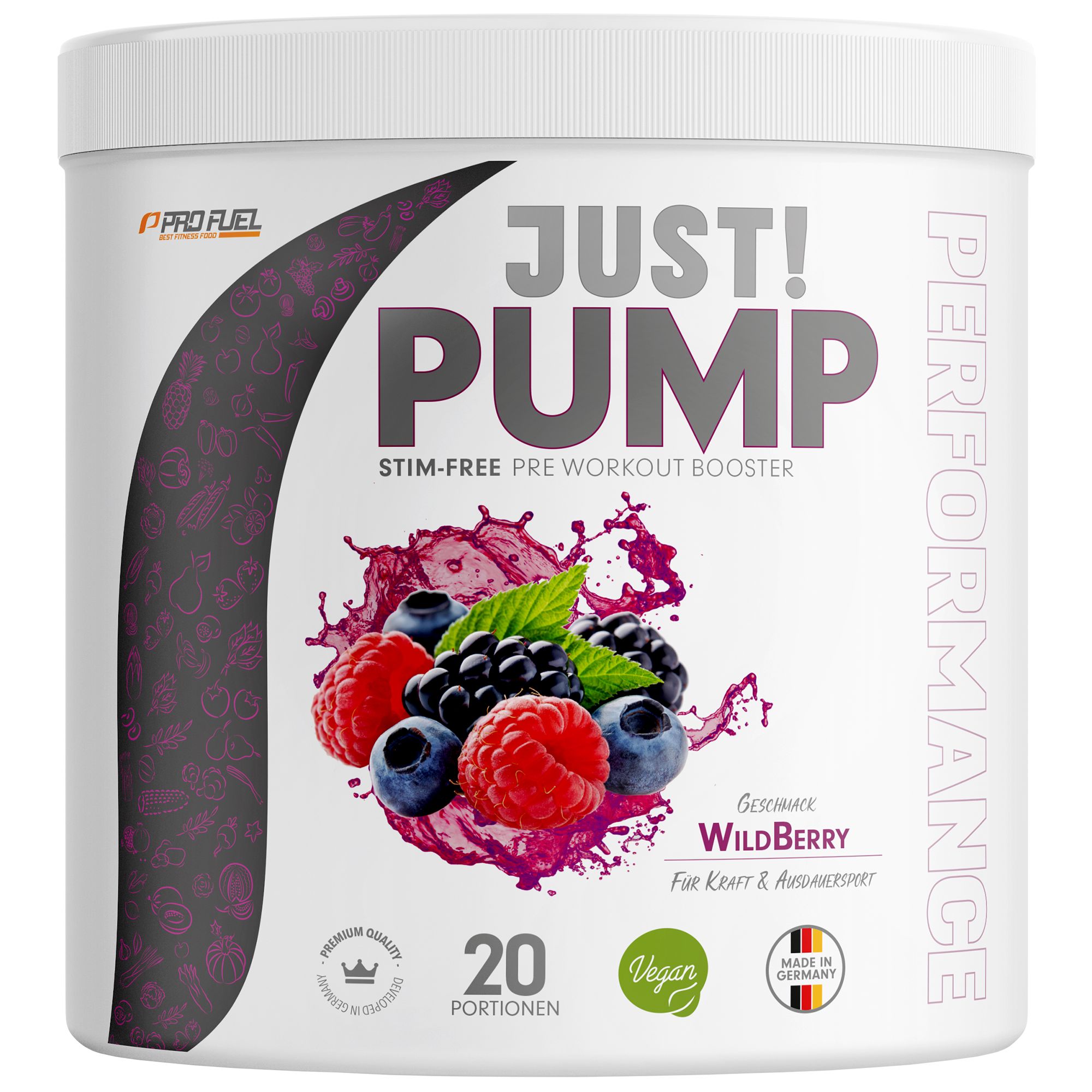ProFuel - JUST! PUMP Pre-Workout-Booster ohne Koffein