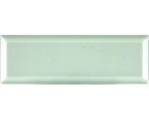 Metrotegel met afgeschuinde rand Montesco Groen glanzend 10x30cm