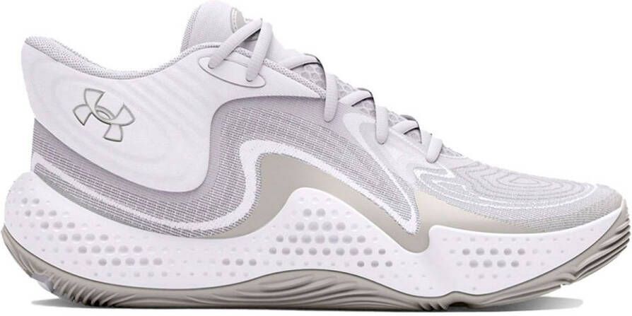 Under Armour Spawn 6 Mid Basketbalschoenen Wit