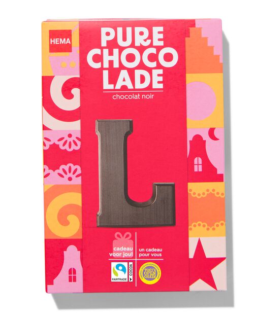 lettre L en chocolat noir 140g