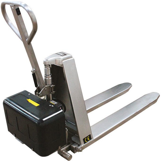 Transpalette électrique haute levée inox 316 1000 kg largeur 560 mm