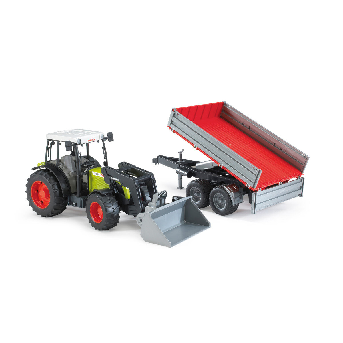 BRUDER Spielwaren GmbH + Co. KG Bruder Claas Nectis 267 F mit Frontlader und Bordwandanhänger