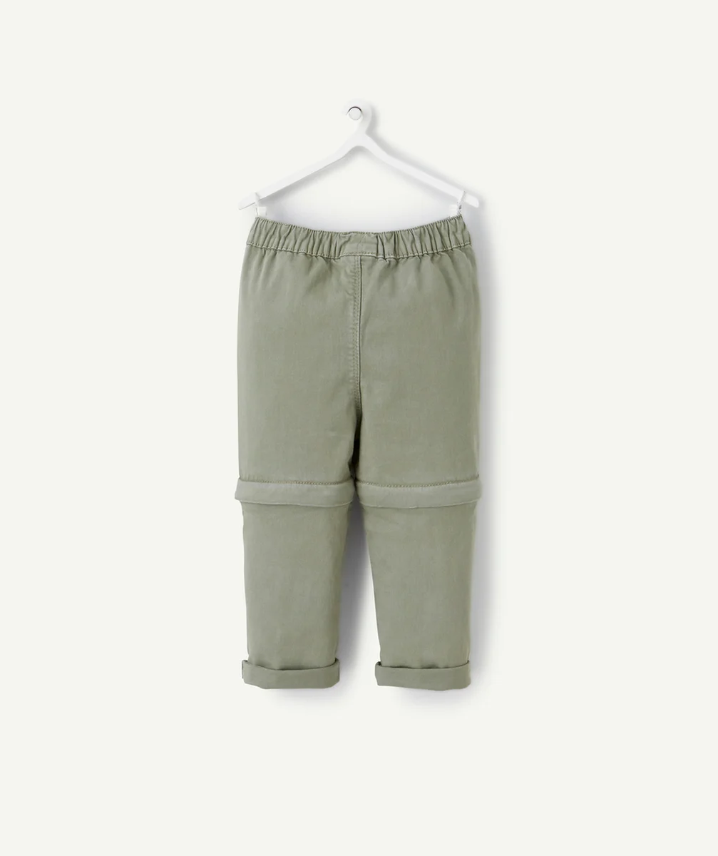 PANTALON CHINO BÉBÉ GARÇON ÉVOLUTIF KAKI AVEC CORDONS