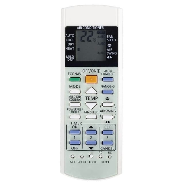 Udskiftning fjernbetjening til A75C3706 Panasonic Air Conditioner