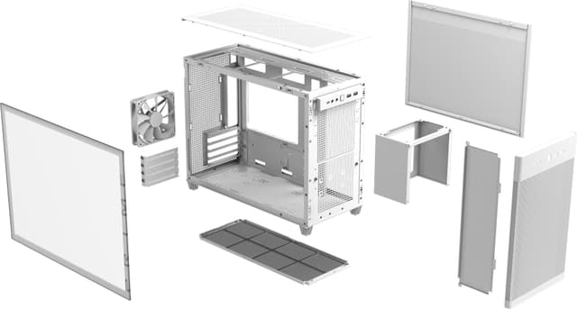 ASUS Prime AP201 TG MicroATX/MiniITX PC-kabinet (hvid)