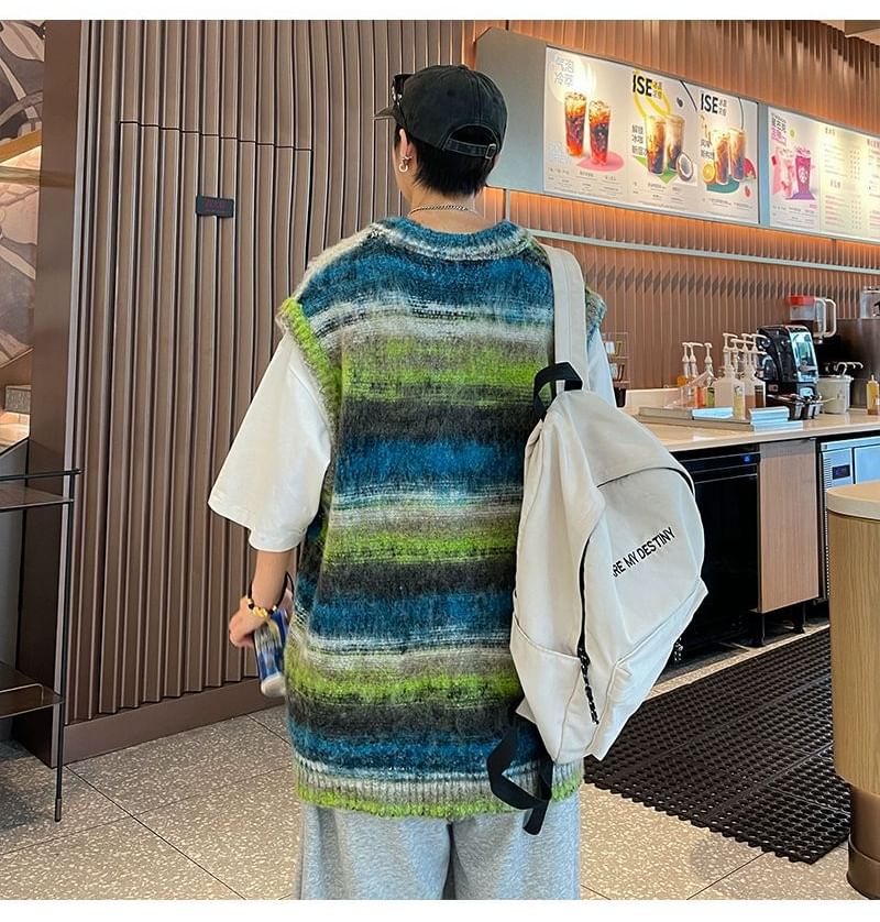 WidoWilder - Gestreept sweatervest met V-hals