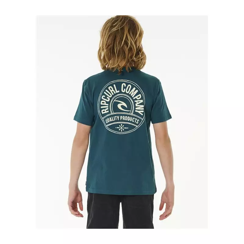 Teeshirt junior RIPCURL Stapler Tee -Boy Blue Green 12