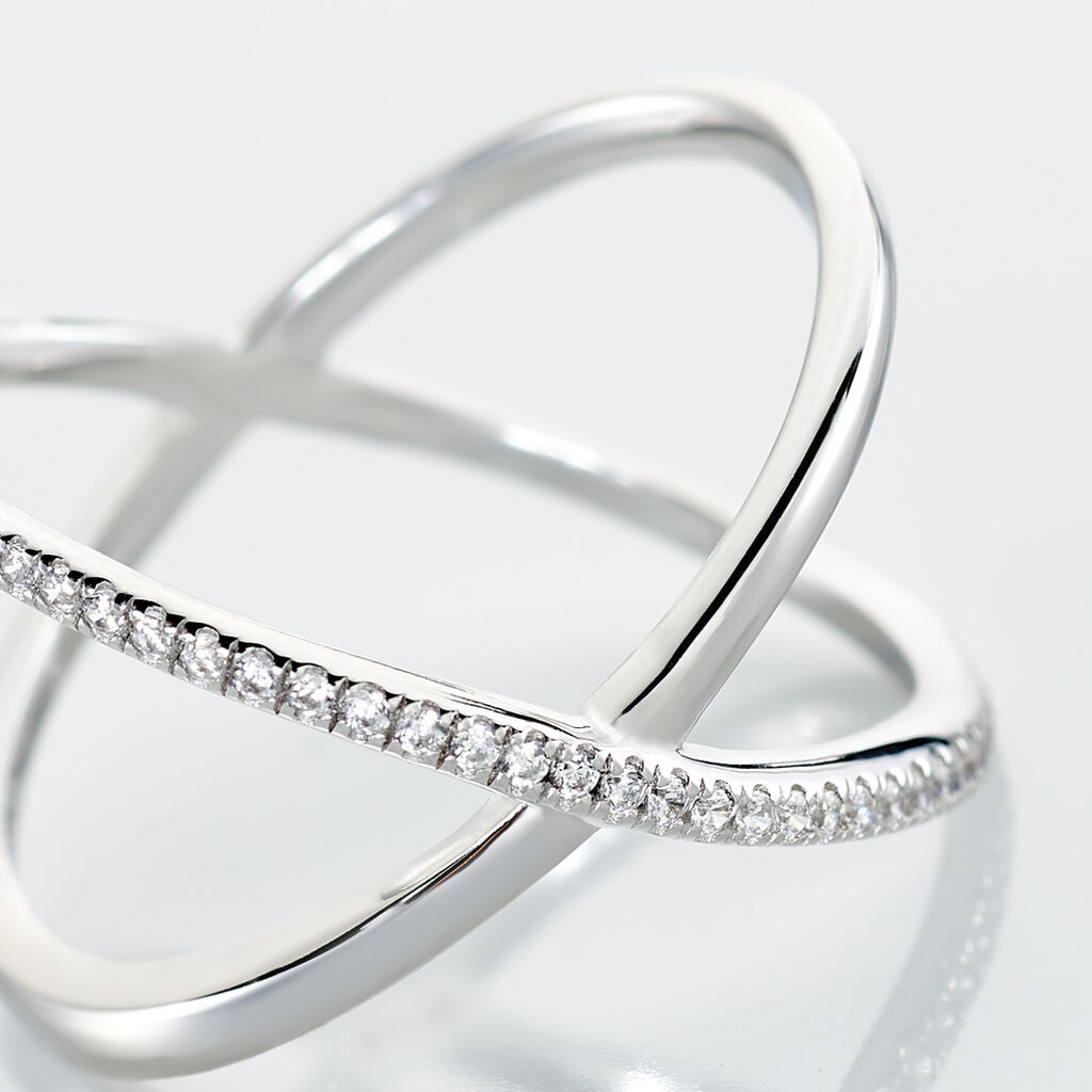 Bague Miya Argent Blanc Oxyde De Zirconium