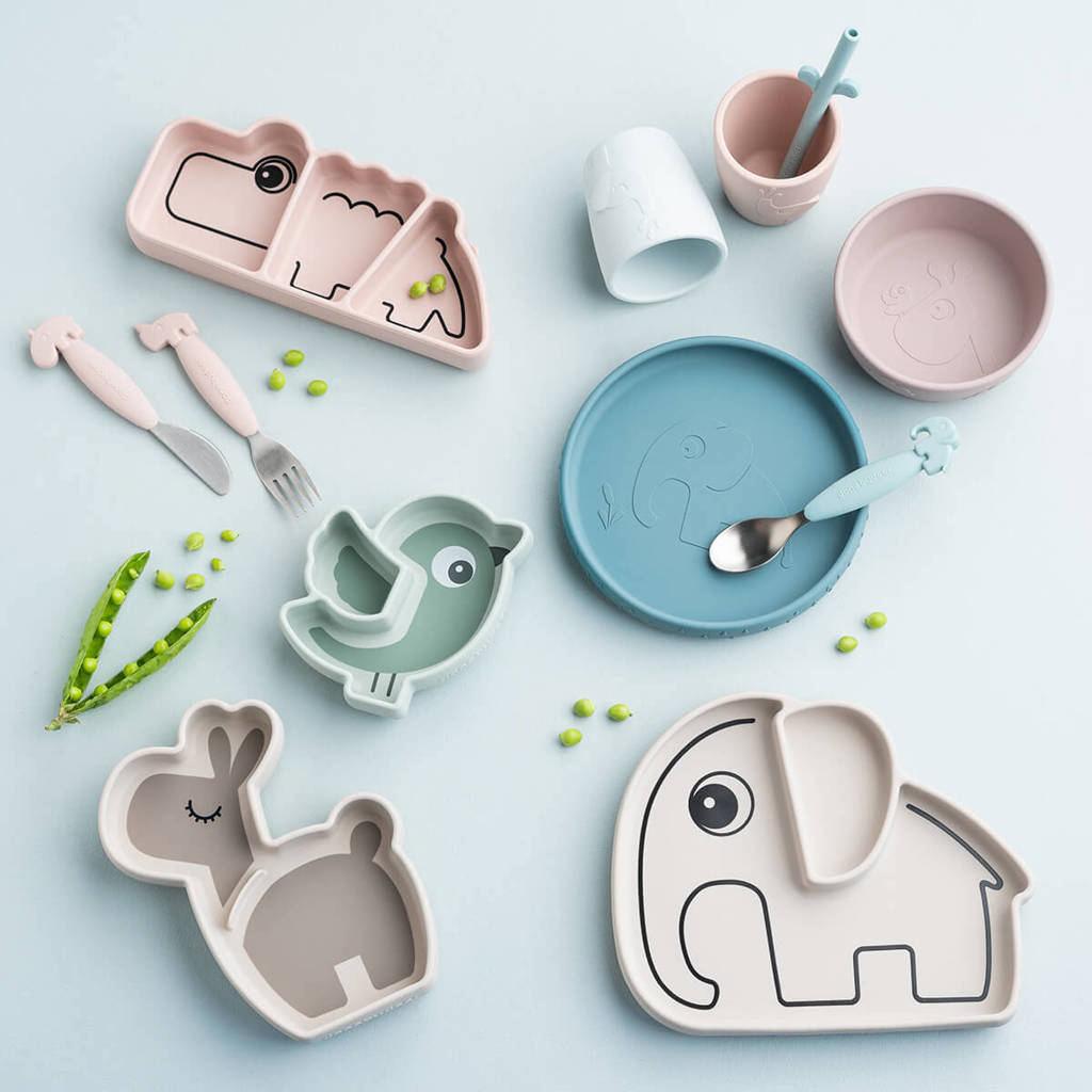 Silicone Stick&Stay plate Elphee Sand