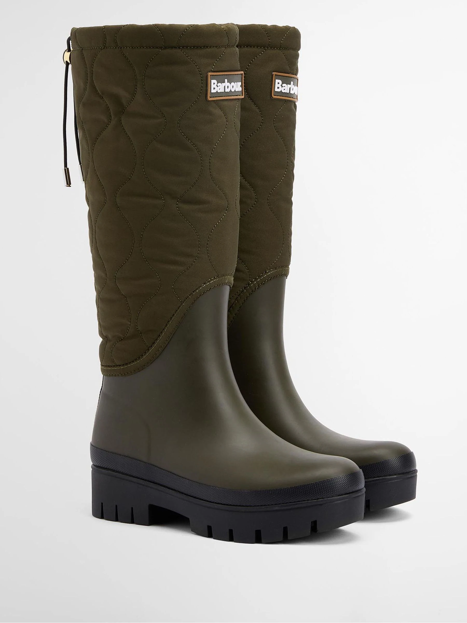 Groen - Barbour® Marnie Quilted Tall Wellington Boots