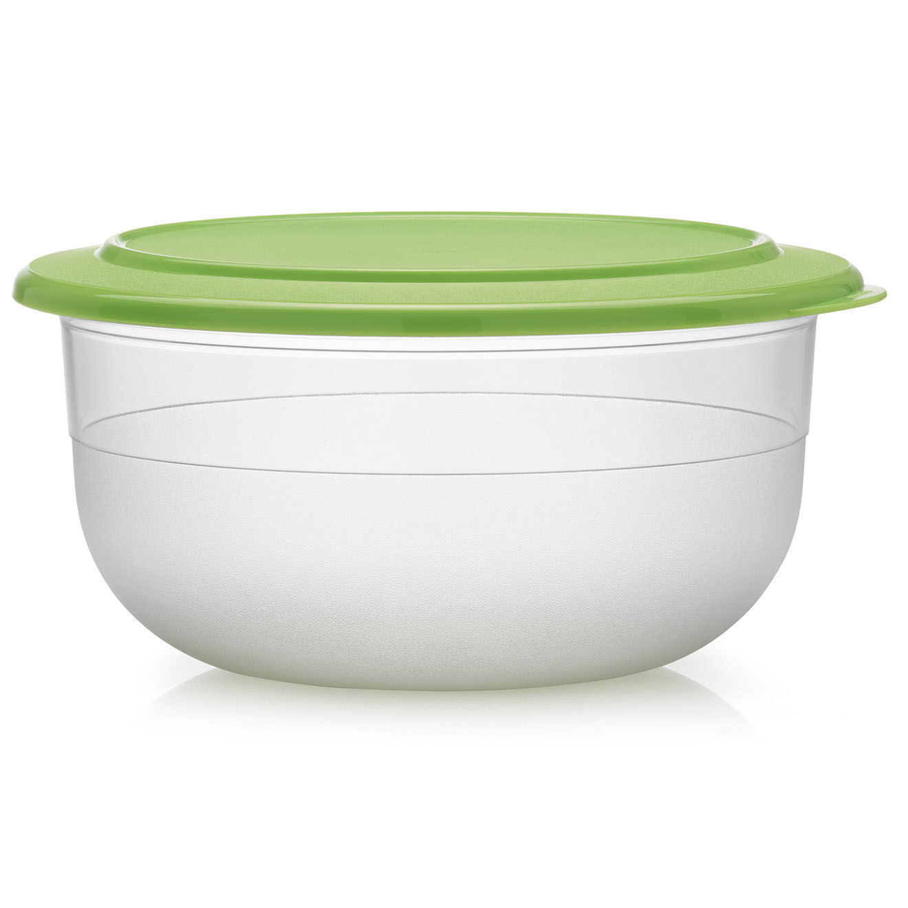 Tupperware Bol avec couvercle transparent/couvercle vert  - 2.5L