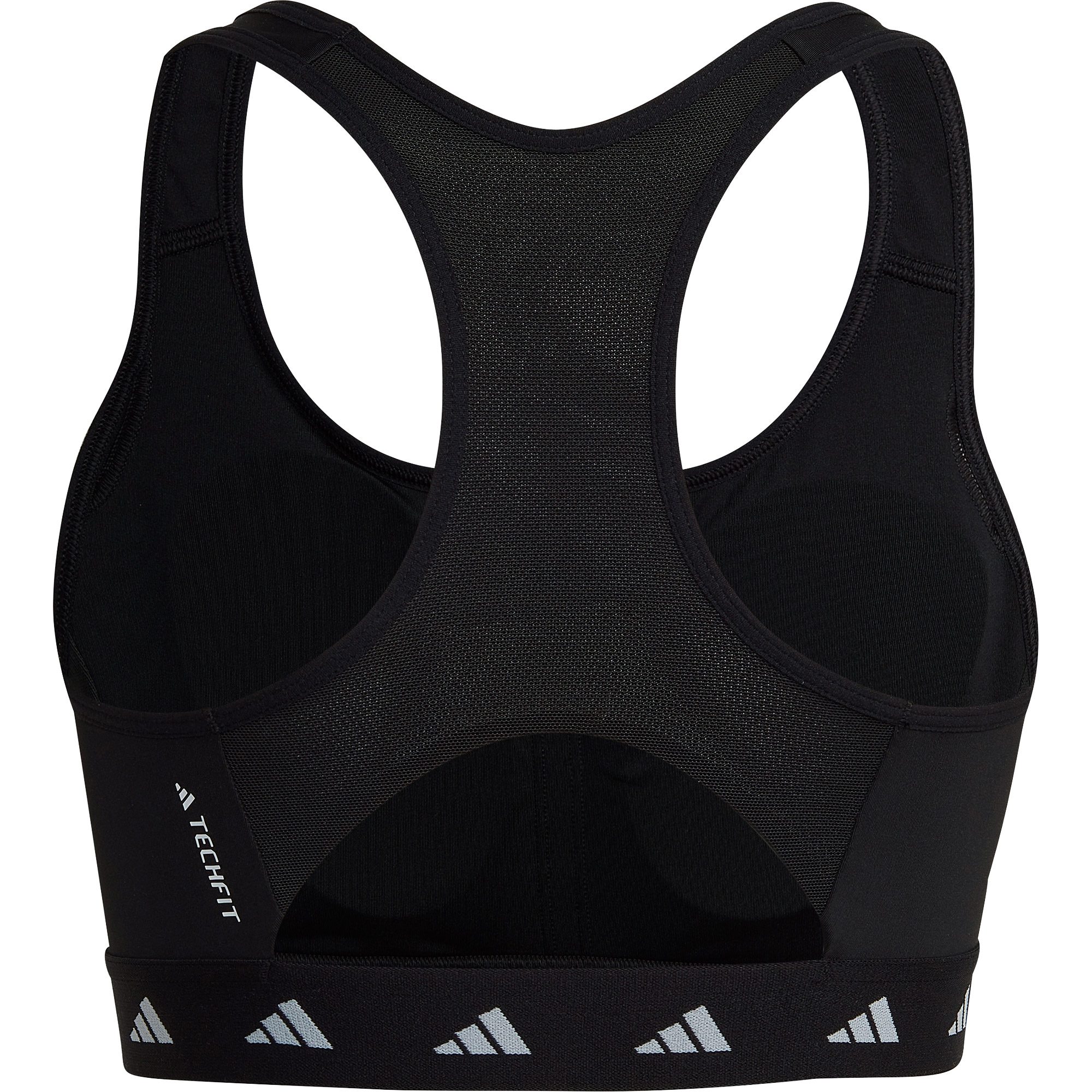 adidas Powerreact Training Medium-Support Techfit Sport BH Damen schwarz