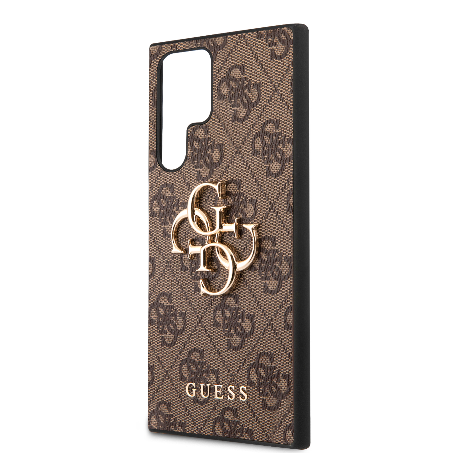 Samsung Galaxy S23 Ultra 5G Leder Hardcase Hülle 4G Big Metal Logo (GUHCS23L4GMGBR) - Braun