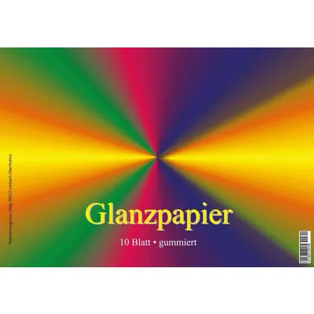 TSI Glanzpapier 25 x 17 cm, 10 Stück in verschiedenen Farben