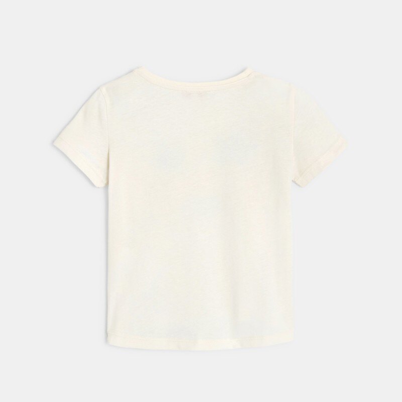 T-shirt bébé fille blanc à motifs en coton recyclé Catimini Blanc