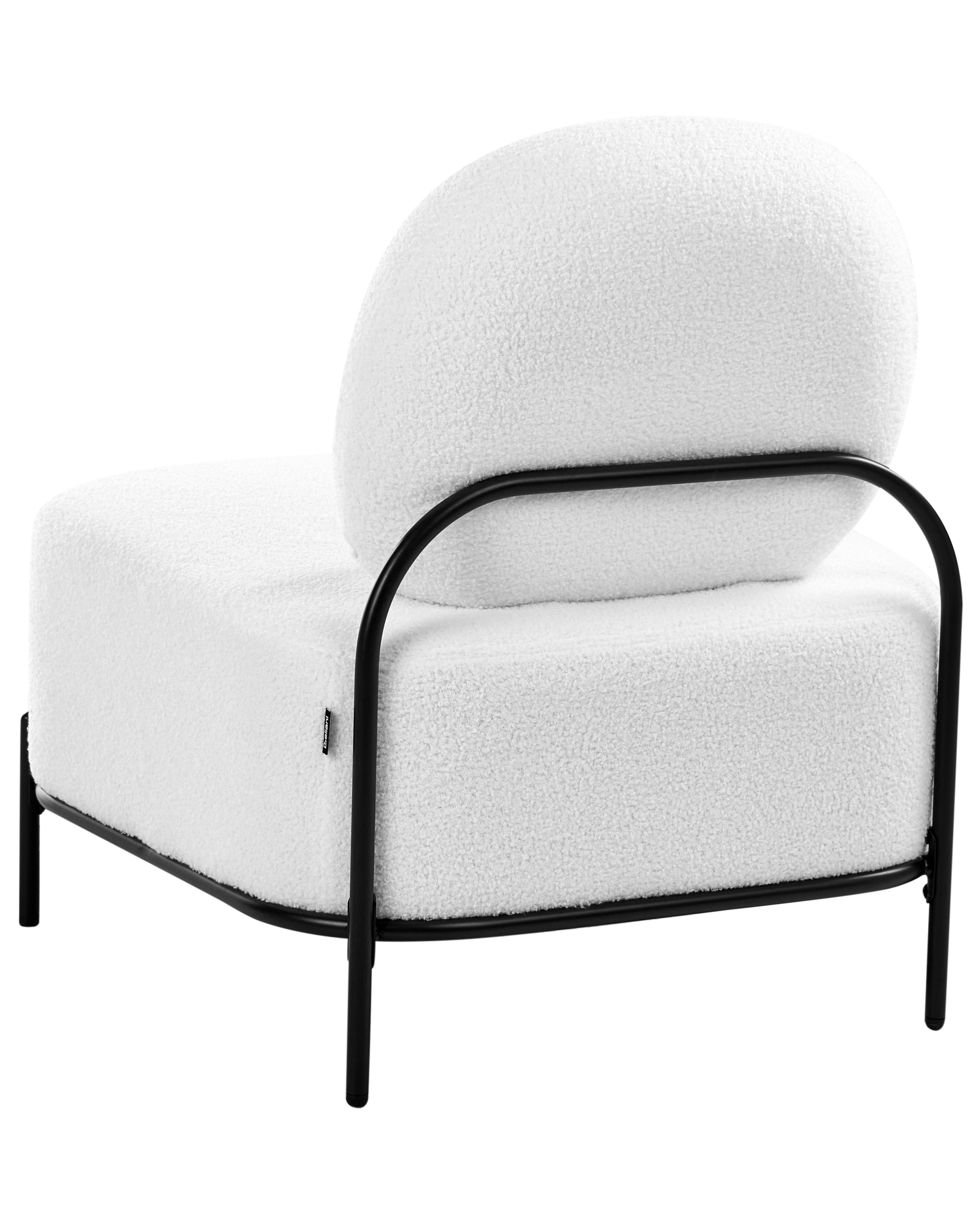 Fauteuil LUNDE Bouclé Wit