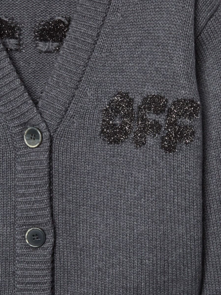 Off-White Arrow Chunky Knit Cardigan