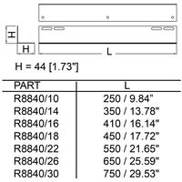 Penn Elcom R8840/28 versterkersteun voor R8800 systeem 750mm (per stuk)