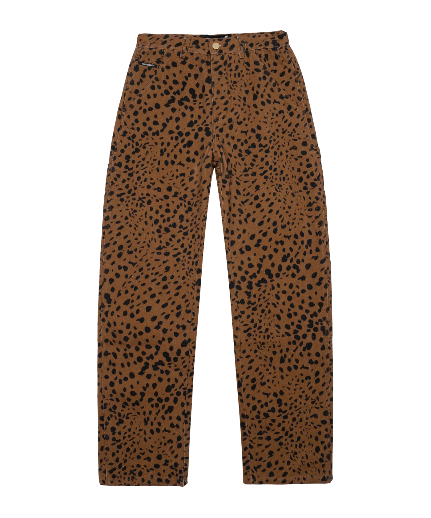 Noon Goons Go Leopard Denim Hose Braun