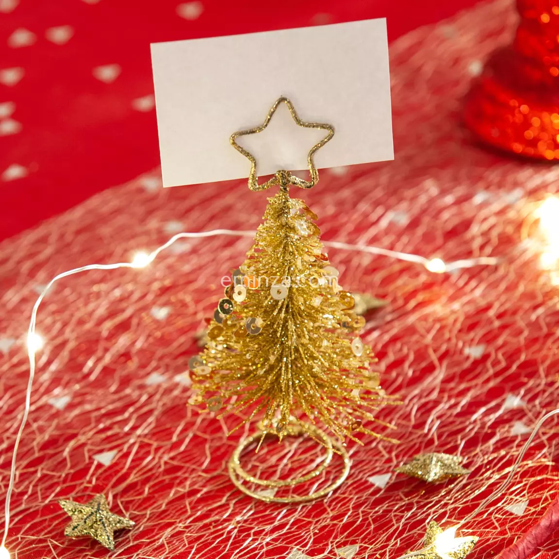 Marque place (H10 cm) Sapin Or