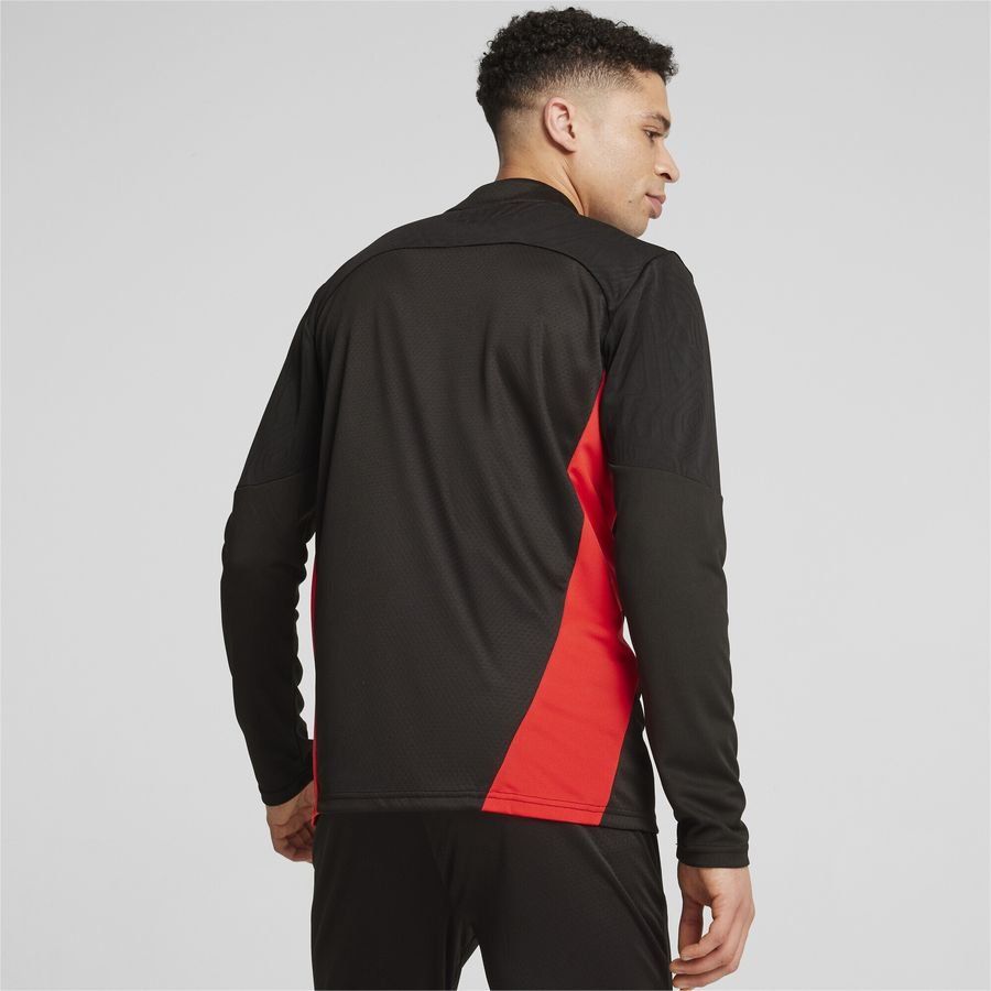 Milan AC Maillot d'Entraînement Fermeture Éclair 1/4 - Noir/For All Time Red