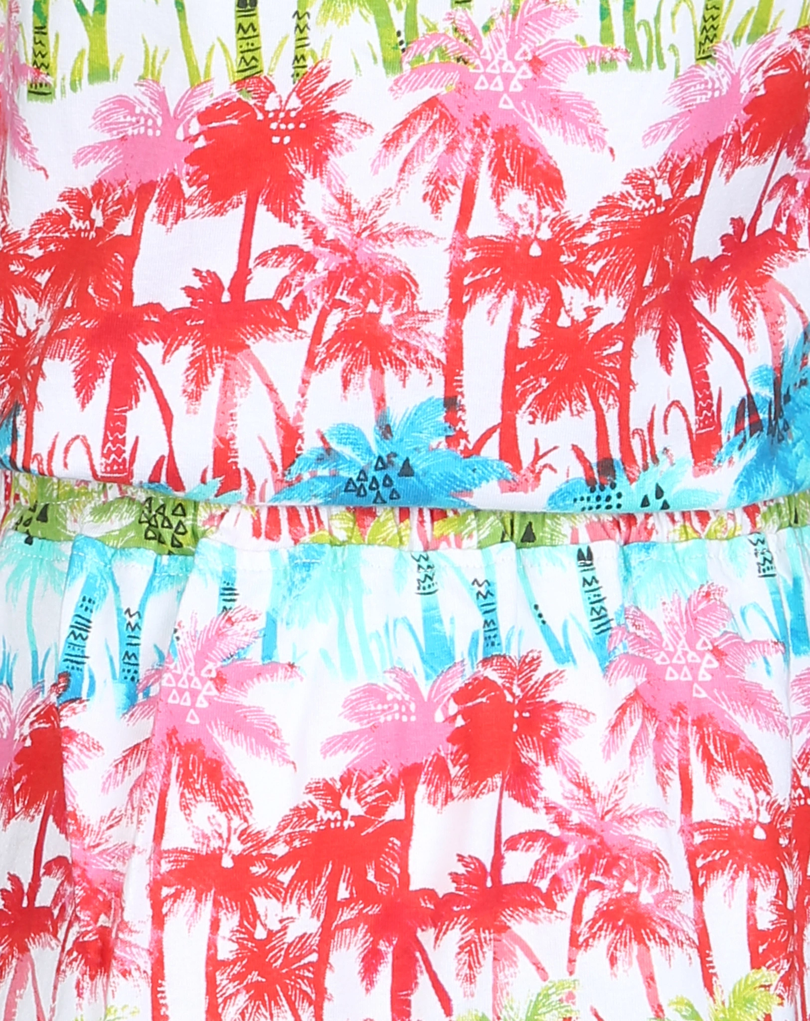 Kurzarmkleid PALMS in bunt