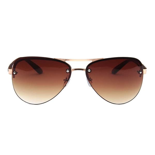 Moderne brune pilotglass aviator solbriller + senil streng