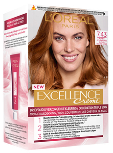 L'Oréal Paris Excellence 7.43 Koper Goudblond 1ST