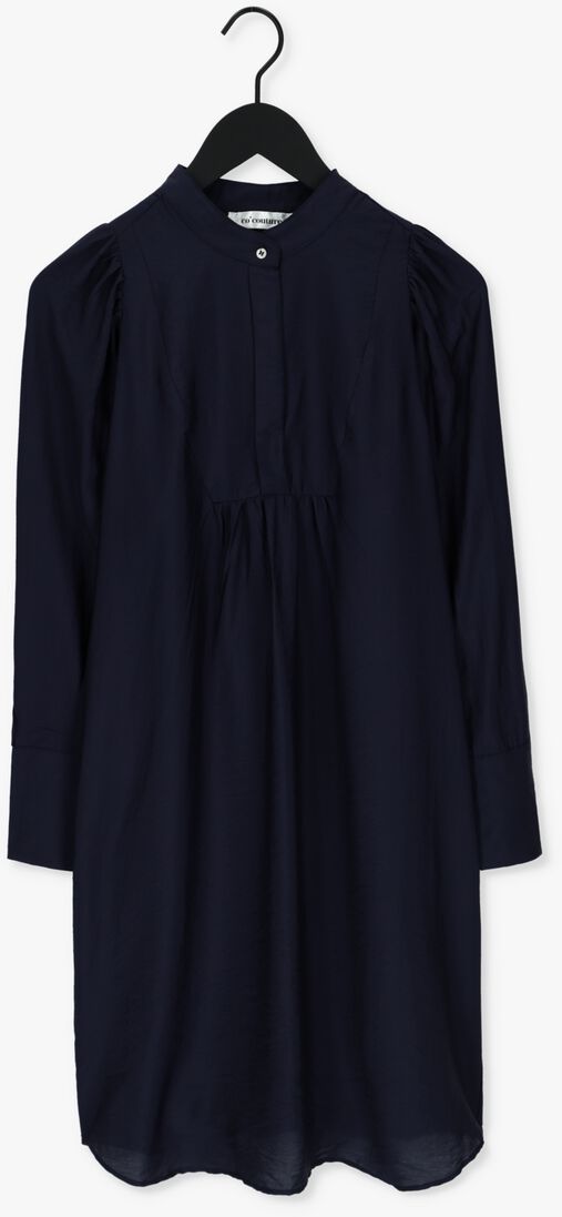 donkerblauwe co'couture midi jurk callum volume dress