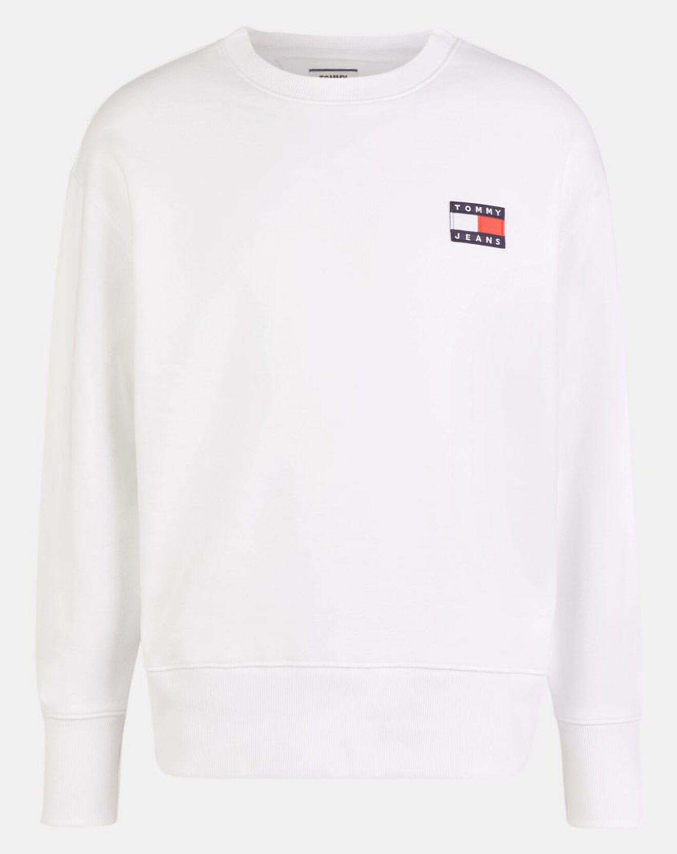 Tommy Jeans Sweat 100% Coton Bio avec badge blanc