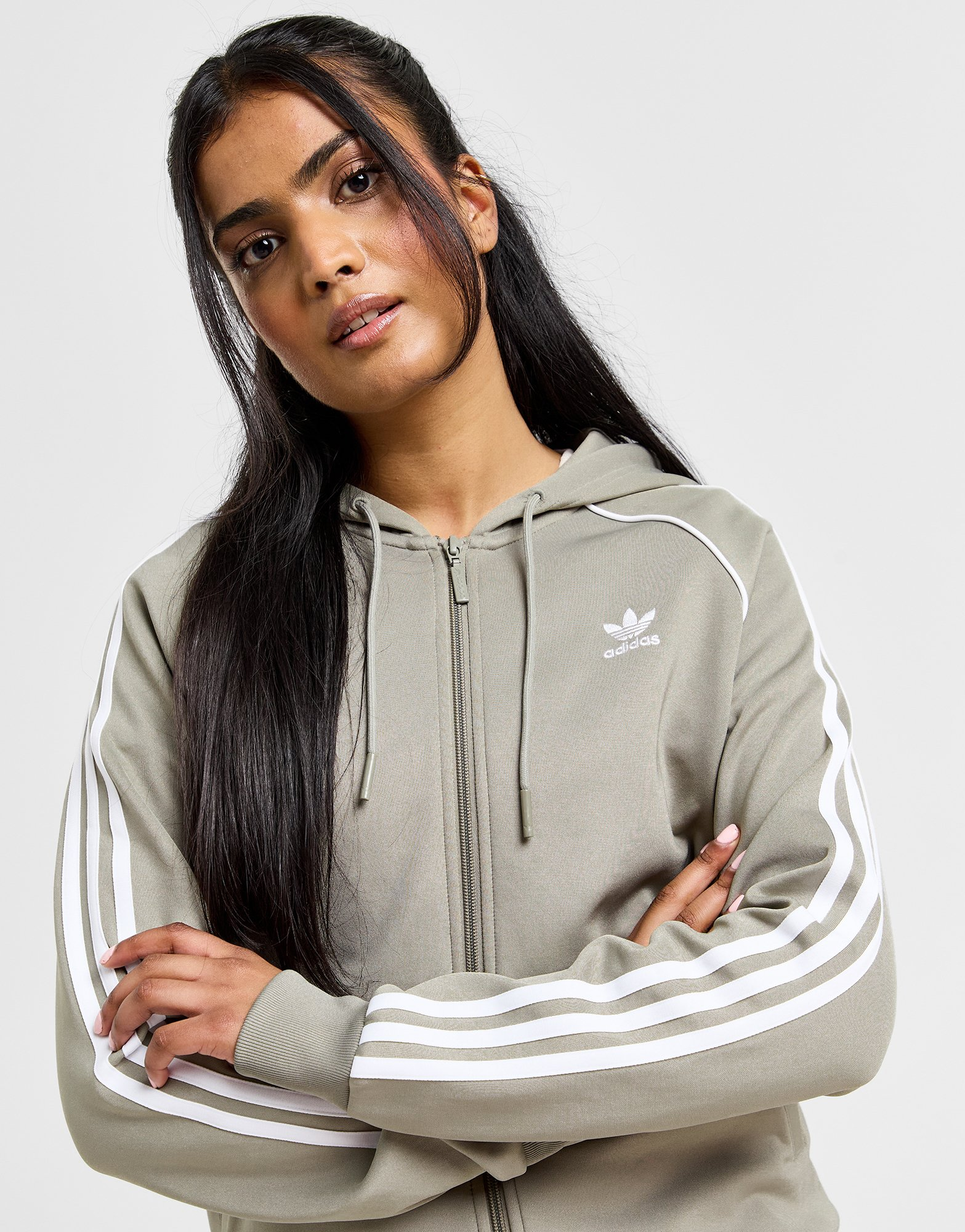 adidas Originals Sweat à Capuche Zippé 3 bandes Femme