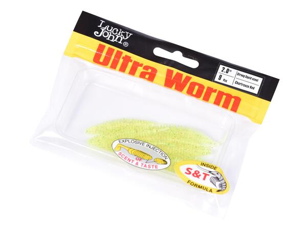 Leurre Souple Ultraworm Lucky John 5cm (9 pièces)