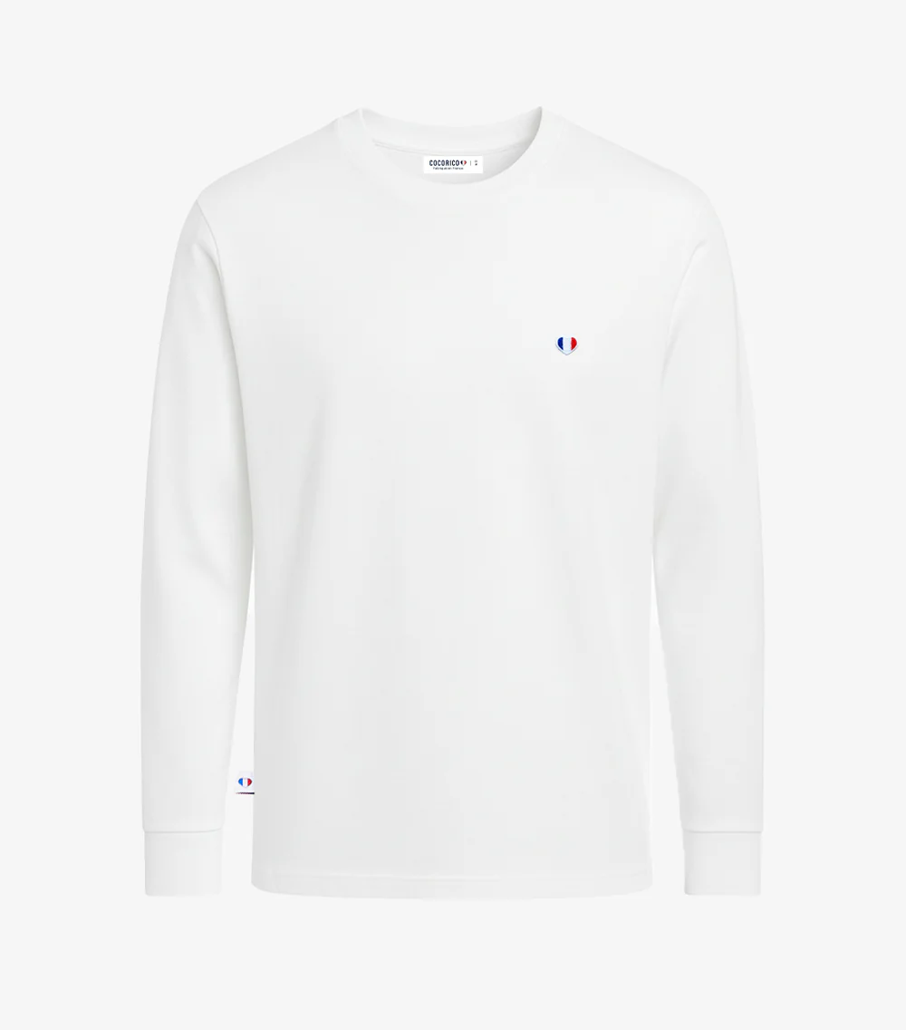 T-shirt Manches Longues Homme Blanc - Iconique
