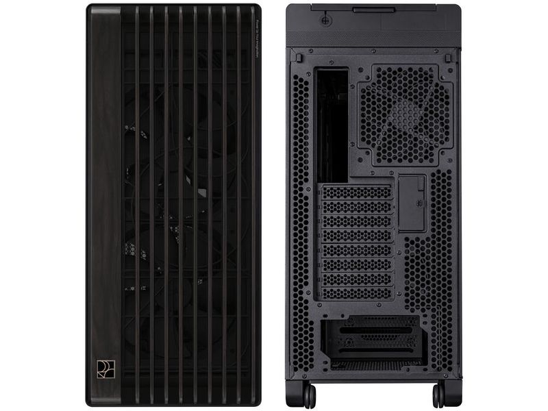 ASUS PC-Gehäuse ProArt PA602 Wood Edition Schwarz Eleganter Mid-Tower Gehäuse mit exzellentem Airflow