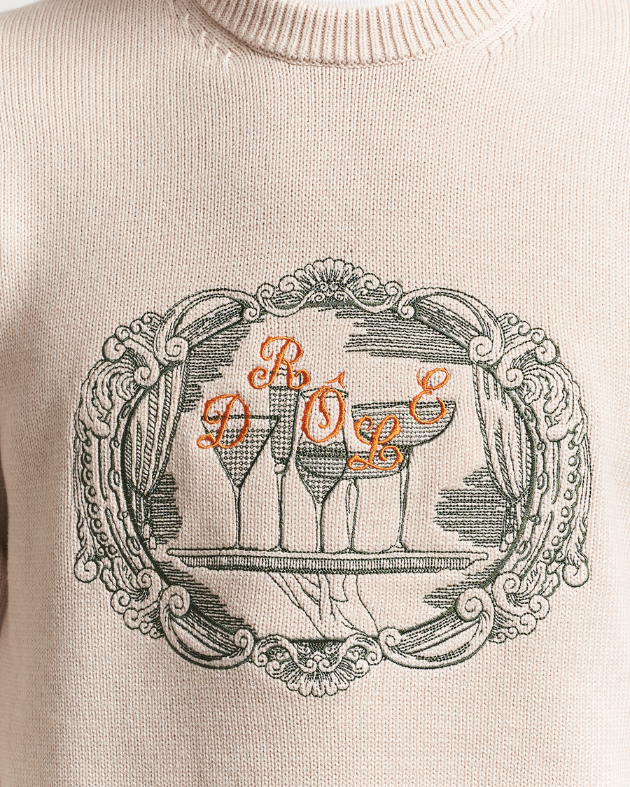 Drôle de Monsieur Plateau Knitted Sweater Natural Beige