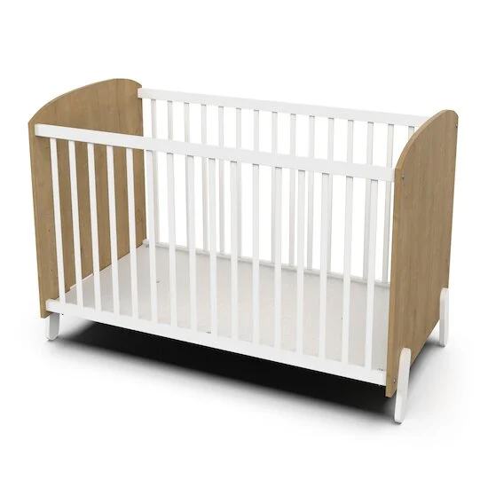 Naili Lit bébé   Chêne hamilton / blanc        60 x 120 cm   de               CBA Meubles