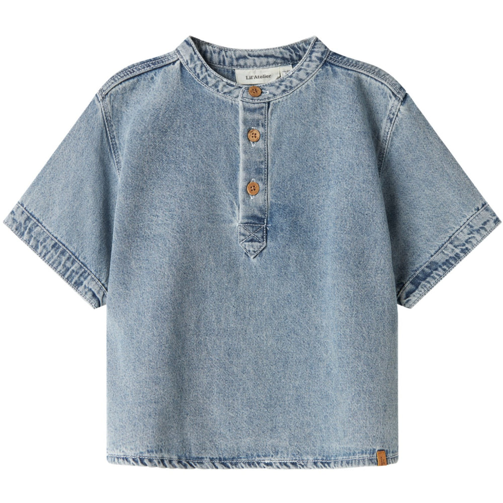 Køb Lil'Atelier Medium Blue Denim Fundo Loose Denim Skjorte