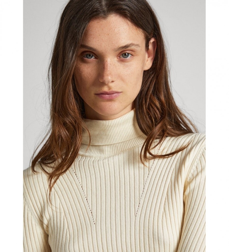 Suéter branco enrolado Dalia da Pepe Jeans