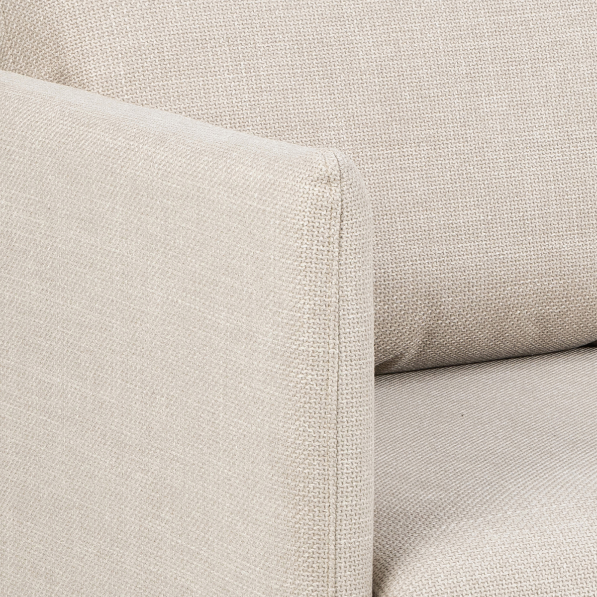Hoekbank Jelle 2-zits - met verstelbare chaise longue Beige