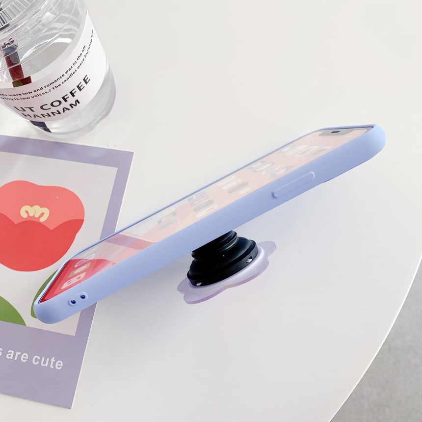 Karnemelk - Opvouwbare telefoonhouder met bloemenmotief