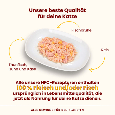 Almo Nature HFC Natural Thunfisch, Huhn & Käse 70g