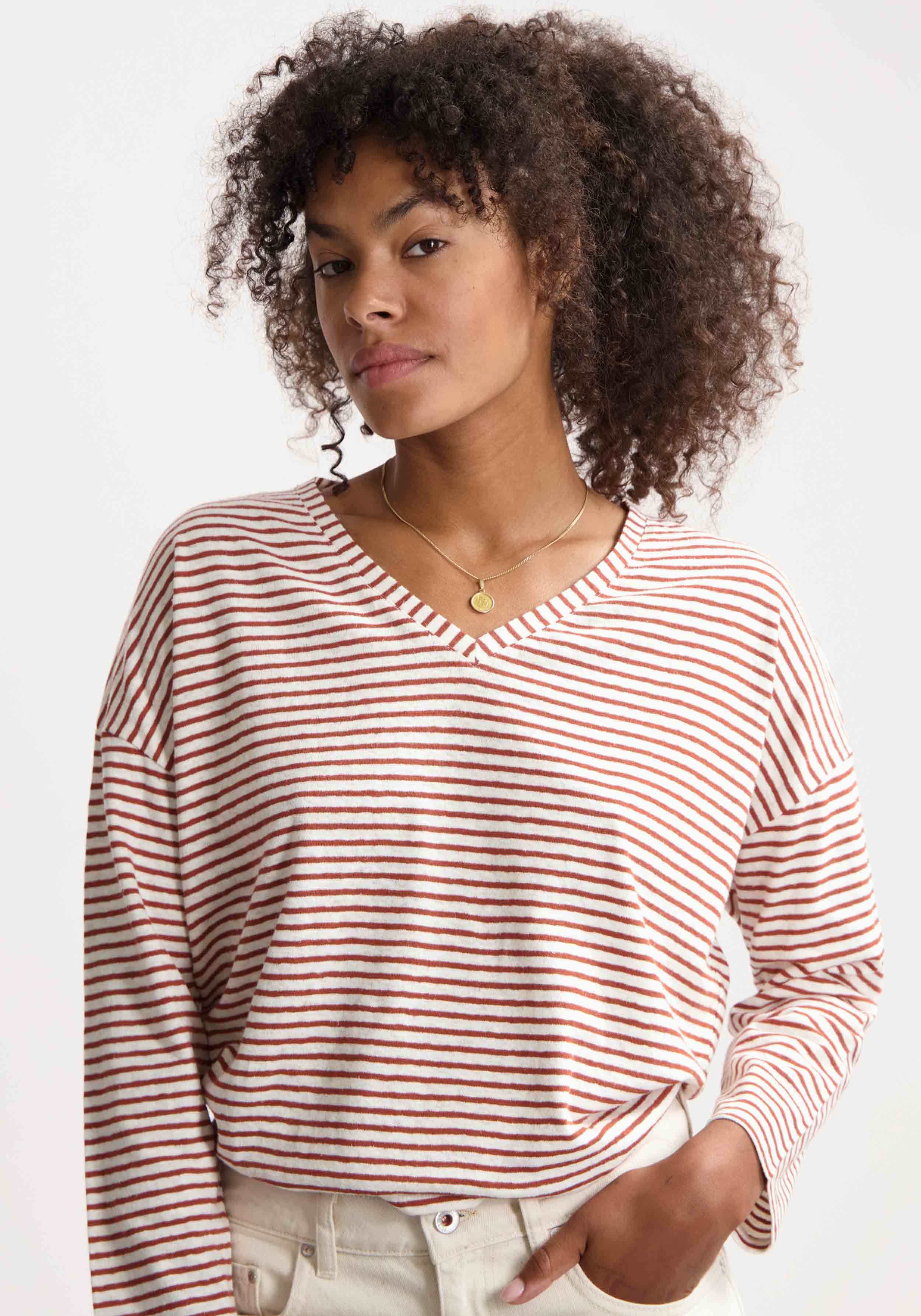 Kuyichi Longsleeve Yulia Terra-Off White