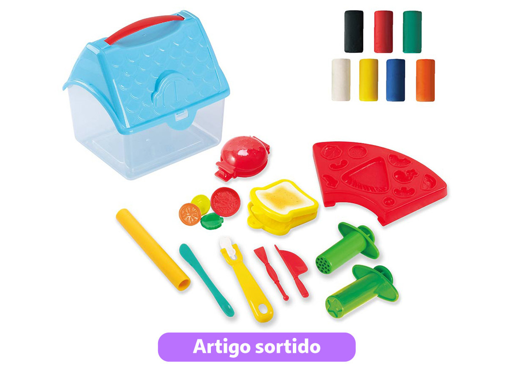 CASINHA COM PLASTICINA NATURAL ONE TWO FUN MODELOS SORTIDOS