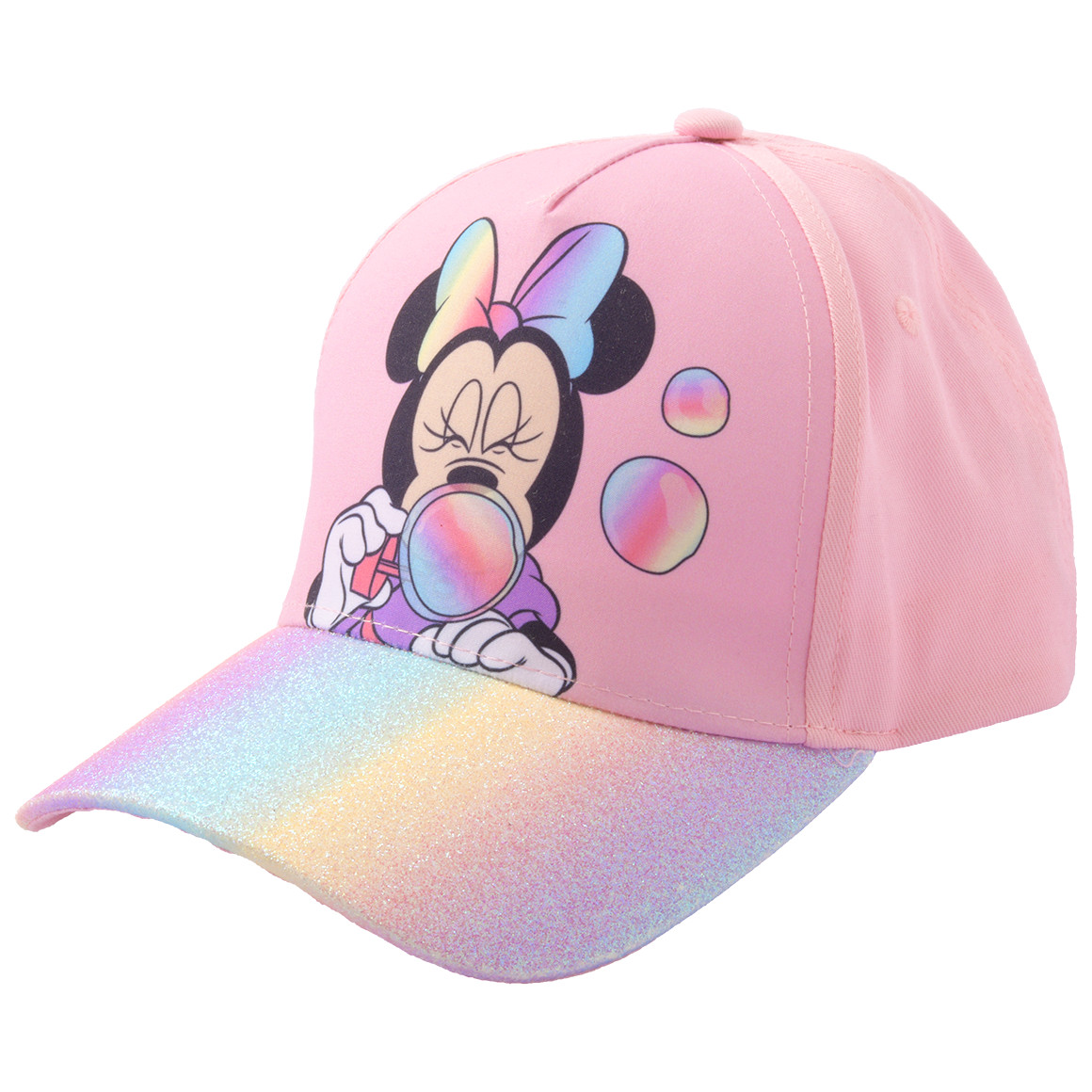 Topolino Minnie Maus Kappe mit Glitzerschirm rosa