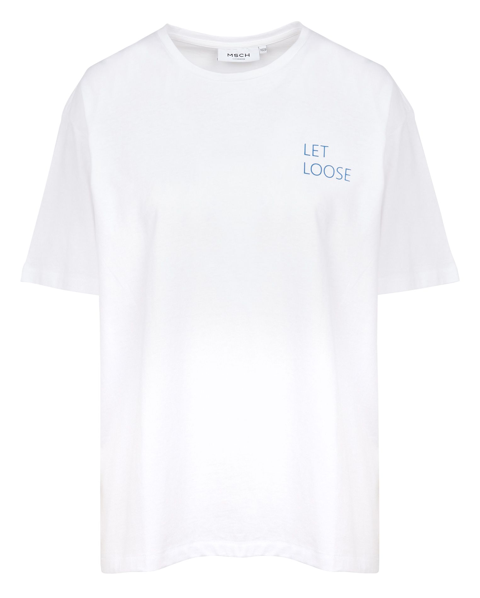Tee-shirt col rond sérigraphié en coton bio| Blanc