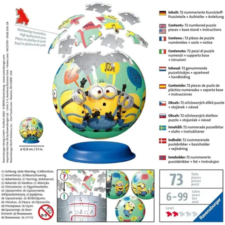 Ravensburger 3D Puzzle - Minions 2, 72 Teile