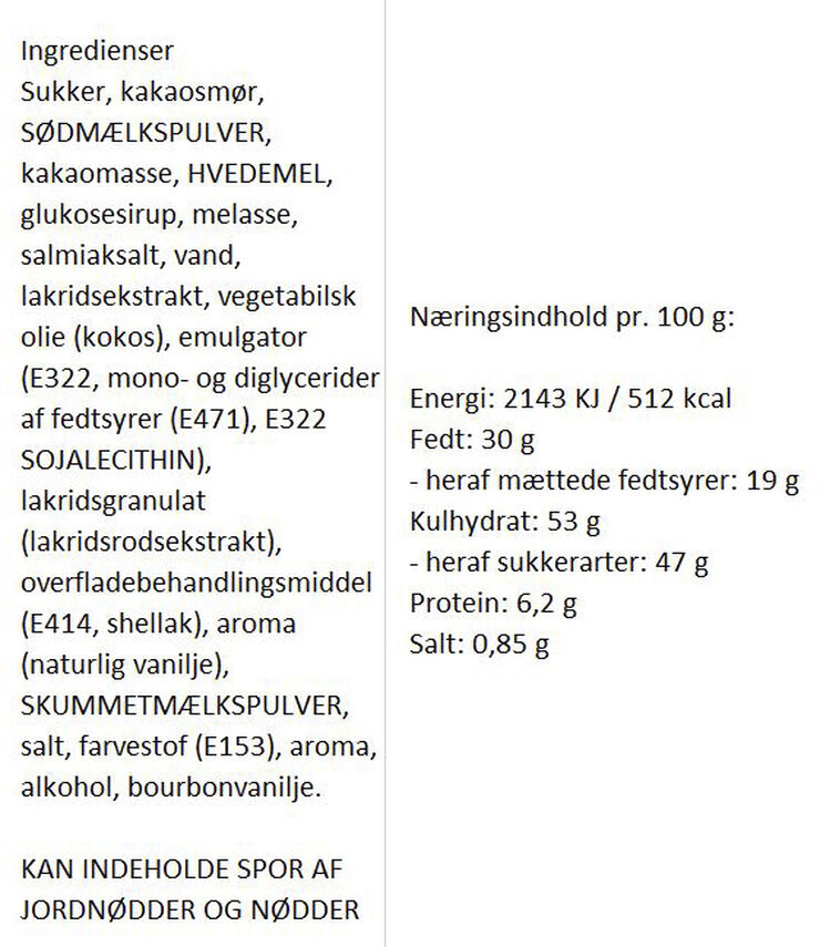 Almuegaarden Choko-lakridser med salmiak No color