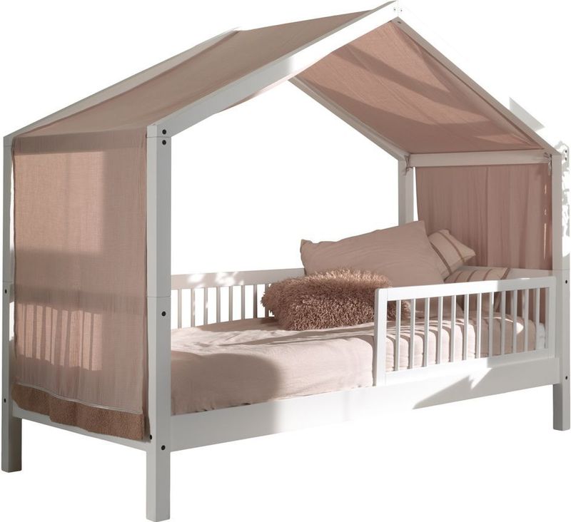 Huisbed - Wit - Forrest - 90x200 - Met Uitvalbeveiliging en Bedtent