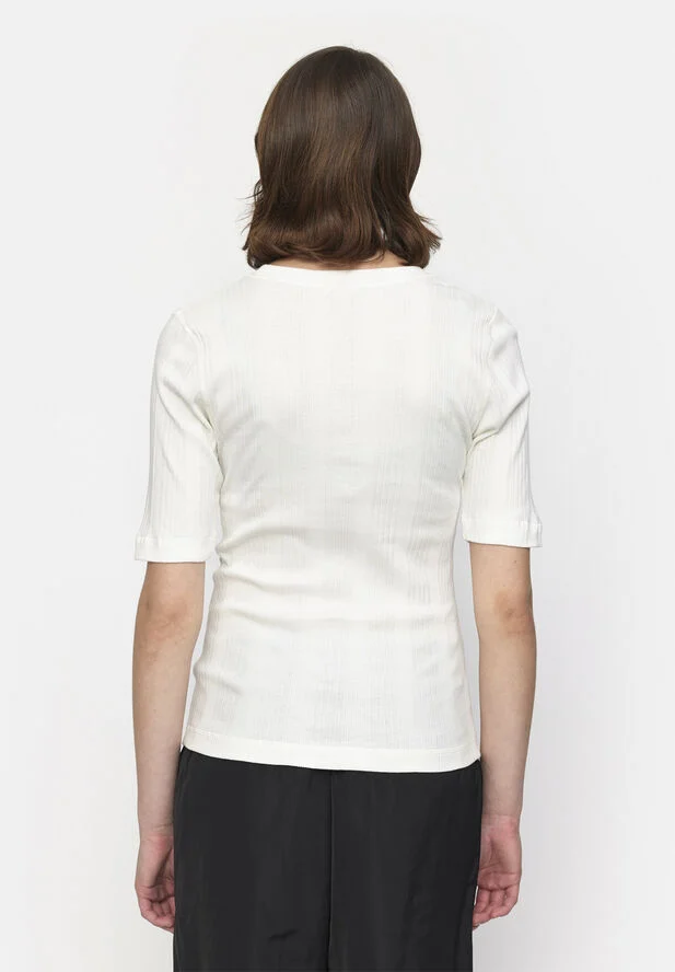 esmé studios ESLotus 2/4 Sleeve Tee GOTS Snow white